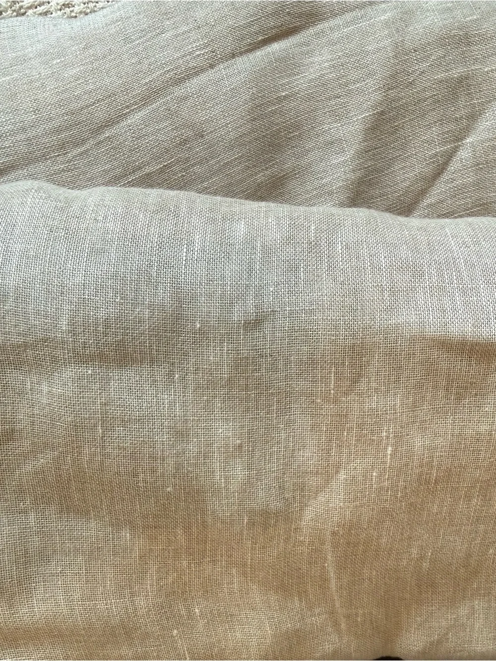 Quince Natural Beige European Linen Light Filtering Curtain 48x108